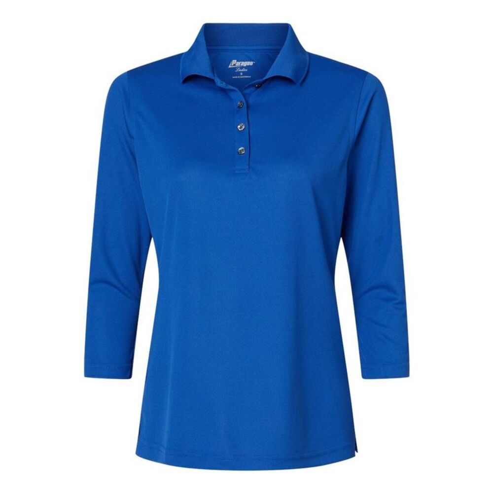 Paragon Women�'s Lady Palm Three-Quarter Sleeve Polo / Royal